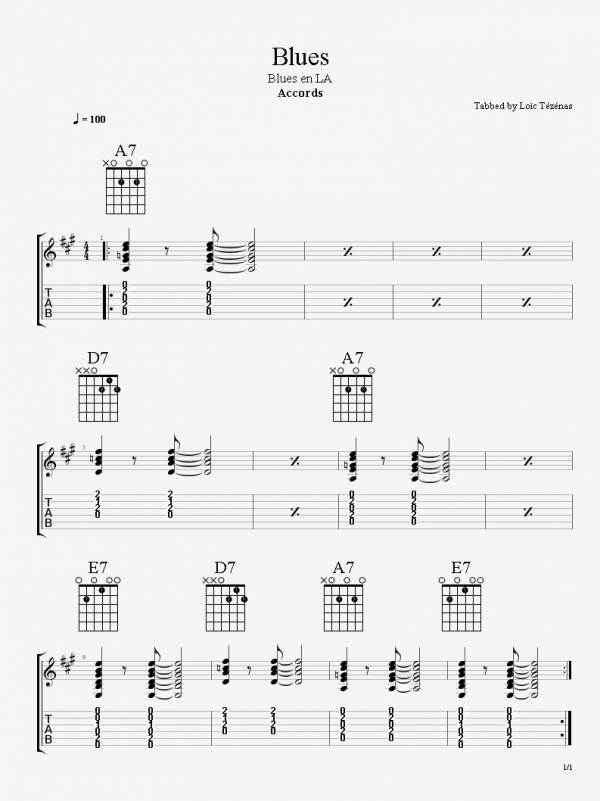country blues tablature